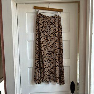 Reformation Bea Leopard Skirt